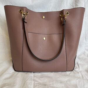 Sole Society Mauve Faux Leather Tote